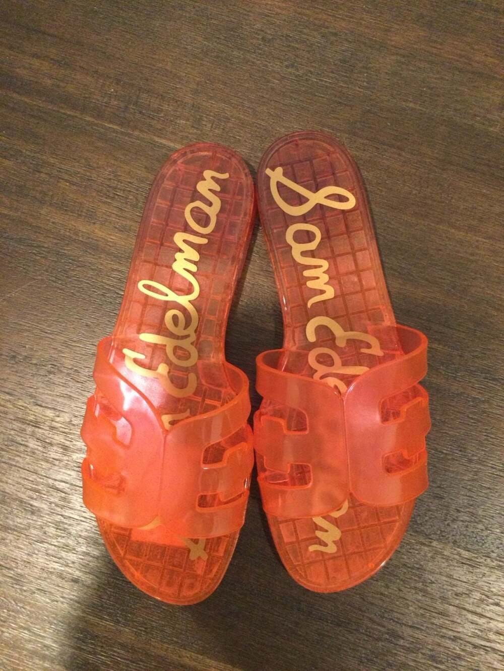 Sam Edelman Bay Jelly Coral Ombre Size 9M Slides